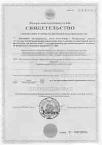 Свидетельство о внесении в Единый государственный реестр юридических лиц  2008 г 